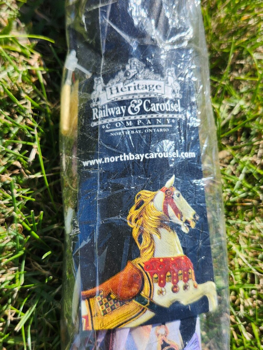 WHIMSICAL North Bay Heritage Train and Carousel Company Umbrella Large BNIP
